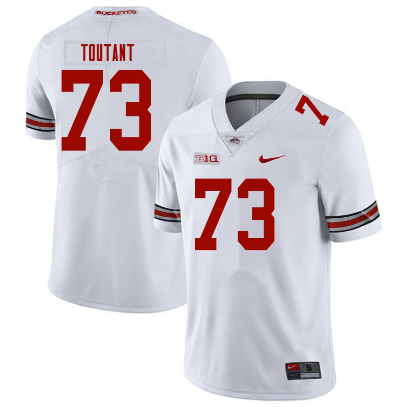 Ohio State Buckeyes #73 Grant Toutant College Football Jerseys Sale-White